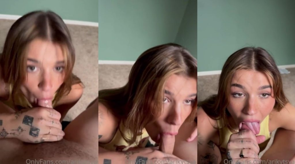 Arikytsya Onlyfans Sloppy Blowjob Swallowing Cum Video